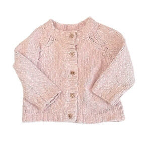 Bout Chou Girls Pink Cardigan size: 9 Months